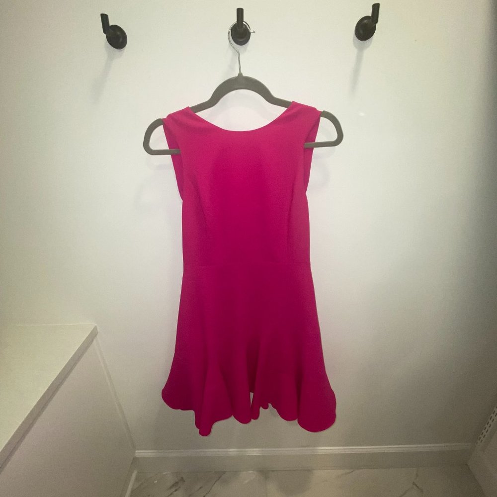 Rebecca Taylor Bright Pink Sleeveless Flippy Dress Size 4